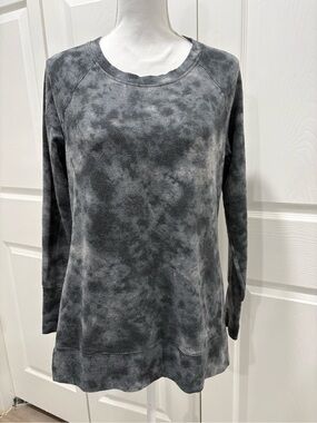Active USA Gray Tie-Dye Washed Pullover Sweatshirt